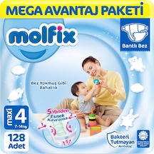 Molfix Mega Paket Bebek Bezi 128 Adet 4 Numara