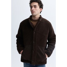 Mudo Erkek Erkek Kahverengi Comfort Fit Pelüş Ceket 1265191