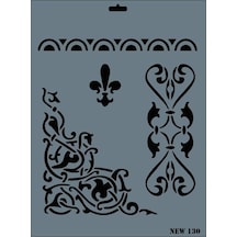 Rich New Seri N-130 Stencil 35x25 Cm - Elwm-287585 Renkli