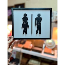 Ahşap Çerçeve-tuvalet Banyo Tablo-duvar Dekorasyonu-banyo Dekoru Beyaz