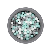 Wellgro Bubble Pops Gri Top Havuzu - Gri/Beyaz/Seffaf/Mint Top
