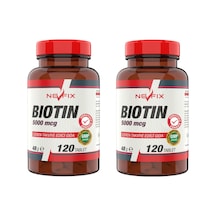 Nevfix Biotin 5000 Mcg 120 Tablet X 2 Kutu 240 Tablet