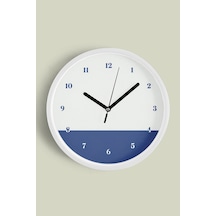 Soyut - Geometrik Temalı Modern Duvar Saati - 42cm - Önü Camlı Beyaz Kasa - Sessiz Mekanizma-jh0331 Beyaz