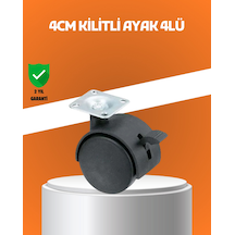 Muratech Kilitli Mini Tekerlek Ayak 4 Cm 4 Lü Set Çok