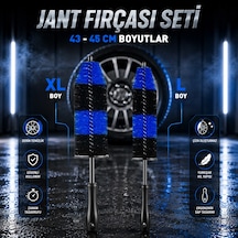 Sgcb Araç Jant Temizlik Fırçası Seti 2li Paket L+xl Boy Çizmez Esnek Oto Temizleme Detay Fırça