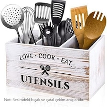 Mutfak Masaüstü Saklama Kutusu Organizatör Kutusu-beyaz