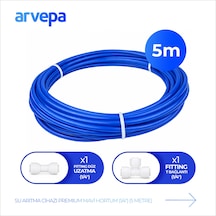 Arvepa Su Arıtma Cihazı 1/4" Premium Mavi Hortum 5 Metre - Quick Bağlantı Seti