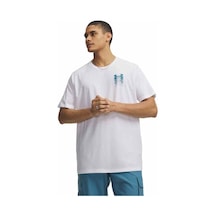 Ua M Blur Logo Ss Erkek T-shirt 6009245-100 Beyaz