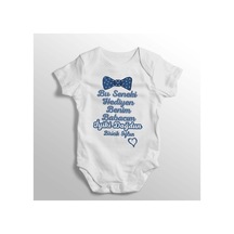 Babylimon Bu Seneki Hediyen Benim Babamcım Iyiki Doğdun Biricik Oğlun Yazılı Baskılı Bebek Zıbını Beyaz - 132207179 Beyaz