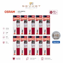 Osram 4.9w 40w 10'lu Paket Led Mum Ampul Beyaz Işık-6500k E14 10 Adet