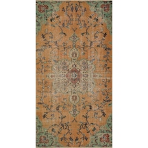 Doğal Vintage El Dokuma Ipek Pers Fransız Halısı - 139x260 Cm 9903