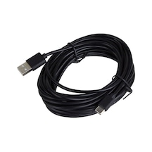 Cr70 5 Metre Usb-a'dan Type-c'ye Hızlı Şarj Ve Data Kablosu Ekstra Uzun, Dayanıklı Araç/güvenlik Kamerası Ve Ev Şarj Kablosu