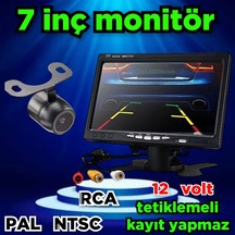 7'' Monitör + 1 Adet Kelebek Kamera Kayıt Yapmaz 12 Volt