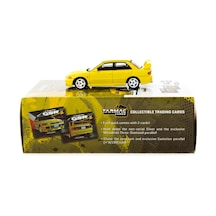Tarmac Works 1/64 Mitsubishi Lancer Gsr Evolution Iıı Yellow With Tarmac Cards