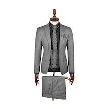 Deepsea Erkek Gri İtalyan 3lü Takım Elbise 2300528