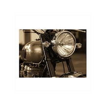 Retro Motosiklet Farı Modern Ahşap Tablo