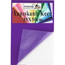 Yapışkanlı Keçe 35x50 Cm 1 Adet 2.0 Mm Kendinden Yapışkanlı Renkli Hobi Keçesi Elişi Keçe Kumaşı Anasınıfı Kreş Etkinlik Mor