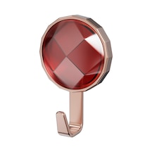 Kırmızı Lüks Sırlı Taşlar Kanca Duvara Monte Mutfak Banyo Kanca Deliksiz Güçlü Traceless Kapı Kanca Kendinden Yapışkanlı Asılı Kanca Kırmızı