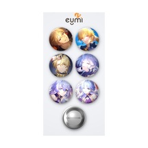 Honkai Star Rail Gilgamesh Ve Robin Oyun 6'lı Metal Rozet Seti 58mm İğneli Buton Çanta Yaka Rozeti Çok Renkli