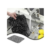 Pazly Ve Temizlenir Su Siyah Mat Lavabo Koruyucu Kolay Kaymaz, Geçirmez Cm 40x30 - Nr Siyah