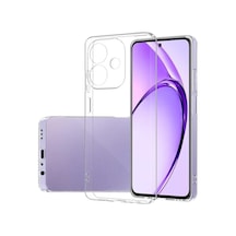 Kvy Oppo A3 Kamera Korumalı Süper Silikon Kılıf Şeffaf
