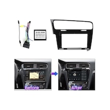 Volkswagen Golf 7 Piano Black Android Teyp Çerçeve 10 Inch - Soket - Canbus
