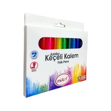Miart Jumbo Keçeli Kalem 12 Renk