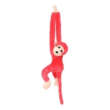 Sesli Pelüş Maymun 30 Cm Kırmızı
