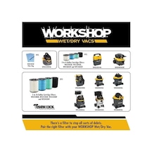 Wet/dry Vacs Wet Dry Vakumlu Susturucu Ws25025 A 2 1/2 Susturucu/abajur Mağazası Boşluklar İçin Vakum Sabitleme
