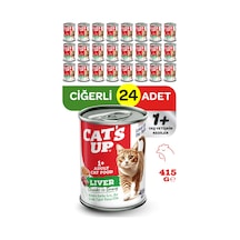 Cats Up Yaş Yetişkin Kedi Maması Ciğerli 415gr 24lü