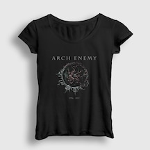 Presmono Kadın Eye Arch Enemy T-shirt Siyah