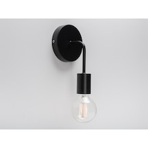 Riolight Vintage,rustik,retro,modern Siyah 1xe27 Duylu Metal Duvar Aplik Siyah