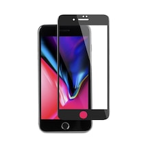 Apple Uyumlu   iPhone 8 Tam Kaplayan Temperli Ekran Koruyucu Cam - Siyah Sadece Tam Kaplayan Ekran Koruyucu Istiyorum