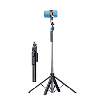Tripod Çok Amaçlı 1.6m Kumandali Kamera Telefon Tutucu C17 Siyah