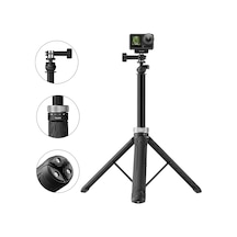 Telesın Tripod & Selfie Çubuğu 1.5m Gopro, Osmo Action Uyumlu, 360 Ayarlanabılır