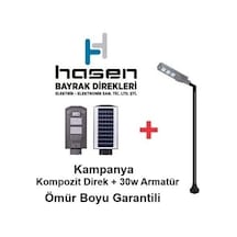 2.50 Metre Kompozit Solar Aydınlatma Direği