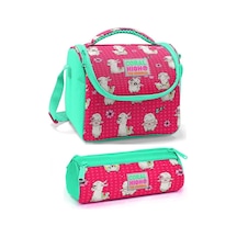 Coral High Kız Çocuk Pembe Yeşil Lamatarasıbeslenme Çantası Seti