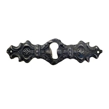 Antika Tarz Dekoratif Pirinç Anahtar Ağızlığı - 28x104mm, Oksit