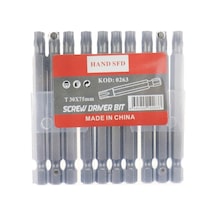 Tr Hand Sfd Torx Bits Uç Seti, T30 75mm, 10 Adet