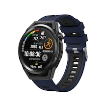 Huawei Watch Gt2 Gt3 42Mm Kordon Çift Renk Çizgili Kordon