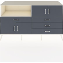 Hyperion Konsol 2 Raflı 4 Çekmeceli 4 Kapaklı 176x44x99 Aytaşı-antrasit Aytası/antrasıt - Aytası