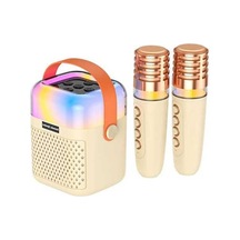 Besthome1 Kablosuz Mikrofonlu Karaoke Hoparlör - 5w Güç, Beige, Rgb Işık