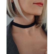 Eva Takı Bohem Kadife Siyah Tasma Choker Kolye Altın