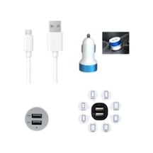 Çift USB Girişli 3.1 Çıkışlı Seyahat Seti Android / Micro Usb