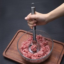 Wezone Stainless Steel Meatball Maker Spoon - Hollow, Rustproof, Smooth Edge - For Meat, Shrimp, Vegetable Balls - 2 Sizes Available Diğer