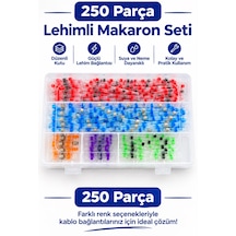 Goldenbee 250 Parça Lehimli Makaron Seti Kablo Birleştirici Ek Muf 5 Çeşit Plastik Çantada