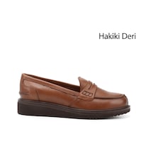 Gönderi(R) Gönderi R Taba Antik Dolgu Taban Hakiki Deri Loafer Ayakkabı Taba