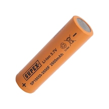 Supex 18650 3.7v 2600mah Li-ion Şarjlı Pil Başsız