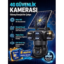 6mp 4g Sım Kartlı Güneş Enerjili Solar Güvenlik Kamerası Kablosuz Dış Mekan Kamera Hareket Algılama Ip66