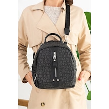 Just Polo Kadın Günlük Kullanıma Uygun Su Geçirmez Çok Bölmeli Sırt Çantası Shopper Siyah